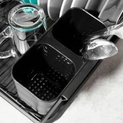 Suszarka na naczynia talerze kubki sztućce czarna ociekacz do naczyń loft Suszarka na naczynia talerze kubki sztućce czarna ociekacz do naczyń loft