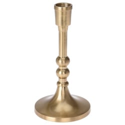 Świecznik aluminiowy stojak podstawka na długą świecę świeczkę złoty 17 cm Świecznik aluminiowy stojak podstawka na długą świecę świeczkę złoty 17 cm