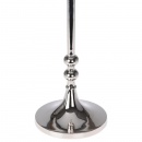 Świecznik aluminiowy stojak podstawka na długą świecę świeczkę srebrny 41 cm