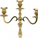 Świecznik kandelabr 3-ramienny złoty wysoki połysk stojak podstawka GLAMOUR na świecę świeczkę