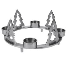 Świecznik na 4 tealigt podstawka pod świeczkę aluminiowy święta choinka 4 sztuki 25 cm
