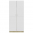 Szafa, kolor biały i dąb sonoma, 80x52x180 cm, płyta wiórowa