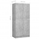 Szafa, szarość betonu, 82,5x51,5x180 cm, płyta wiórowa
