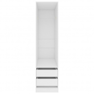 Szafa z szufladami, biała, 50x50x200 cm, płyta wiórowa