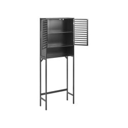 Szafka łazienkowa OKARCHE Drewno bambusowe 63 cm Czarny