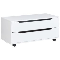 Szafka łazienkowa OSASCO Z kółkami 80 cm Biały