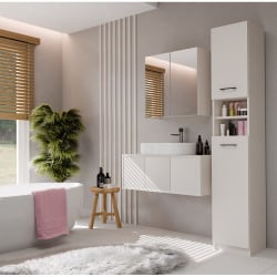 Szafka Łazienkowa Słupek 32 cm MARBELA 1.0 Regał Słupek 2 Drzwi KASZMIR BEŻ