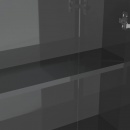 Szafka łazienkowa z lustrem 60x15x75 cm, mdf, szary z połyskiem