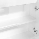 Szafka łazienkowa z lustrem, 80x15x60 cm, mdf, biel z połyskiem