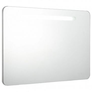 Szafka łazienkowa z lustrem i LED, 80 x 11 x 55 cm