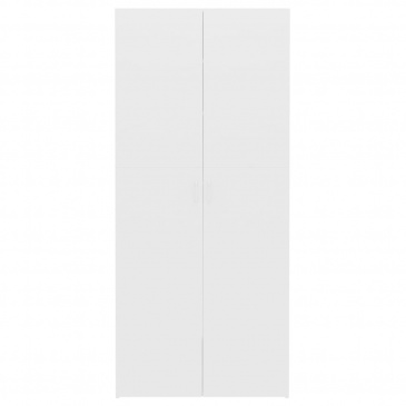 Szafka na buty, biała, 80x35,5x180 cm, płyta wiórowa