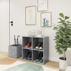 Szafka na buty, szarość betonu, 105x35,5x70 cm, płyta wiórowa