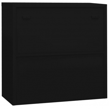 Szafka na dokumenty, czarna, 90x40x90 cm, stalowa
