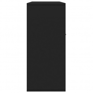 Szafka na wysoki połysk, czarna, 88 x 30 x 70 cm, płyta wiórowa