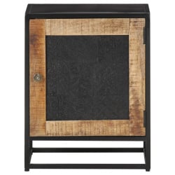 Szafka nocna, 40x30x50 cm, surowe drewno mango