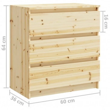 Szafka nocna, 60x36x64 cm, drewno jodłowe