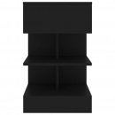 Szafka nocna, czarna, 40x35x65 cm, płyta wiórowa