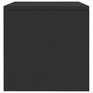 Szafka nocna, czarna, wysoki połysk, 40x30x30 cm, płyta wiórowa