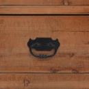 Szafka nocna z litego drewna jodłowego, 40x29x68 cm, brązowa