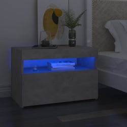Szafka nocna z oświetleniem led, szarość betonu, 60x35x40 cm