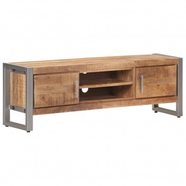 Szafka pod TV, 120x30x40 cm, surowe drewno mango