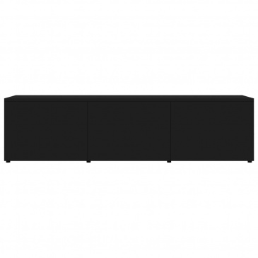Szafka pod TV, czarna, wysoki połysk 120x34x30 cm płyta wiórowa