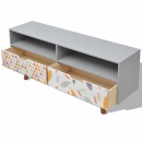 Szafka pod TV MDF 120x30x50 cm, szara