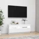 Szafka pod tv z oświetleniem led, biała, 100x35x40 cm