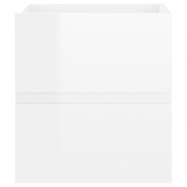 Szafka pod umywalkę, biała, wysoki połysk, 41x38,5x45 cm, płyta