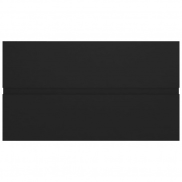 Szafka pod umywalkę, czarna, 80x38,5x45 cm, płyta wiórowa