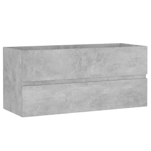 Szafka pod umywalkę, szarość betonu, 100x38,5x45 cm, płyta