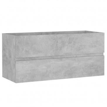 Szafka pod umywalkę, szarość betonu, 100x38,5x45 cm, płyta