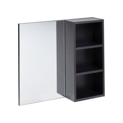 Szafka wisząca łazienkowa z lustrem JOINVILLE 60 cm Czarny