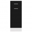 Szafka z szufladą, czarna, 30x46x81,5 cm, płyta wiórowa