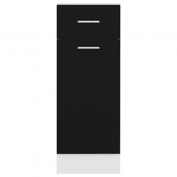Szafka z szufladą, czarna, 30x46x81,5 cm, płyta wiórowa