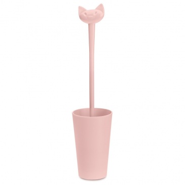 Szczotka do WC 43,6cm Koziol Miaou pastelowo-różowa