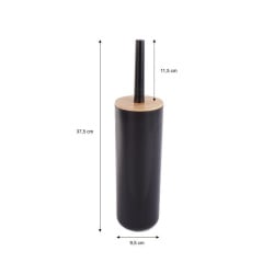 Szczotka do wc łazienki czarna bambus