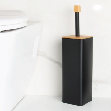 Szczotka WC do toalety stal czarna mat bambus loft - Yoka