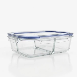 Szklana śniadaniówka z przegródkami 1040 ml – pojemnik na obiad do pracy, lunchbox, House Clue
