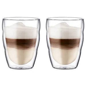 Szklanki termiczne 2 szt Pilatus Bodum 250 ml przezroczysty