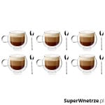 Szklanki termiczne 6szt 220ml + 6 łyżeczek Gama