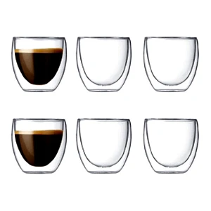 Szklanki termiczne 6szt. 80ml Bodum Pavina