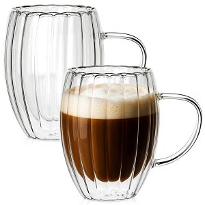 Szklanki termiczne z podwójną ścianką do kawy i herbaty 320 ml 2 szt.