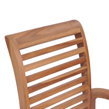 Sztaplowane krzesła do kuchni 4 szt. lite drewno tekowe