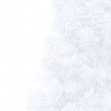 Sztuczna choinka,150 cm, led i stojak, połowa, biała pvc