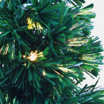 Sztuczna choinka z lampkami światłowodowymi, 64 cm, zielona