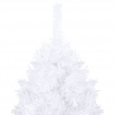 Sztuczna choinka z led i zestawem bombek, biała, 120 cm, pvc