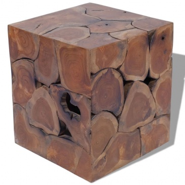Taboret z drewna tekowego 40x40x45 cm