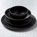 Talerz ceramiczny, SOHO CLASSIC, czarny, obiadowy, płytki, na obiad, 27 cm