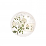 Talerz deserowy 19 cm Nuova R2S Romantic białe kwiaty